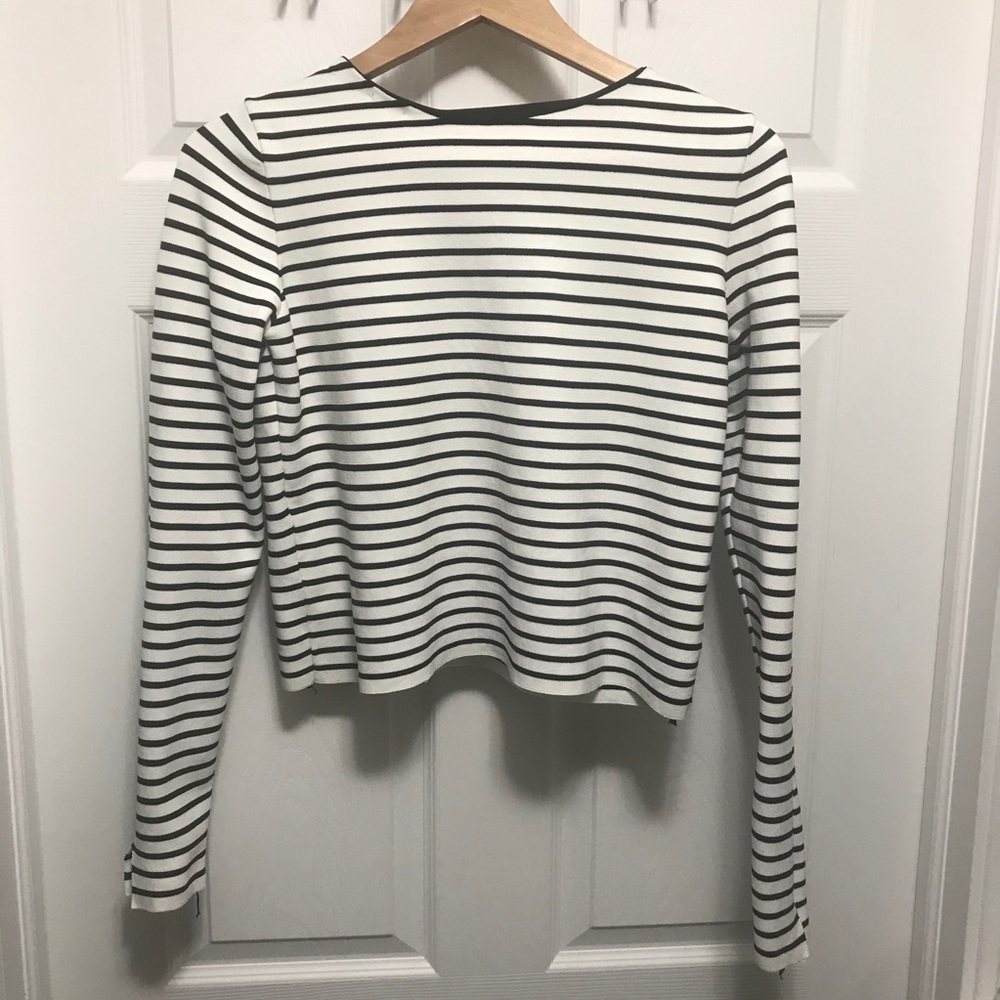 Zara White Striped Top